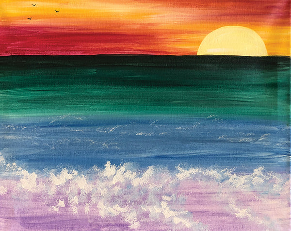 Neon Sunset - Studio Vino Paint & Sip