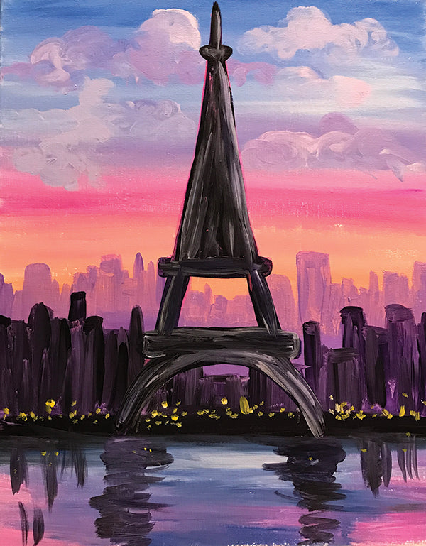 Neon Sunset - Studio Vino Paint & Sip