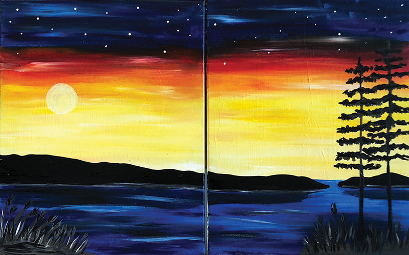 Late Fall Sunset Paint-at-Home Kit - Studio Vino Paint & Sip