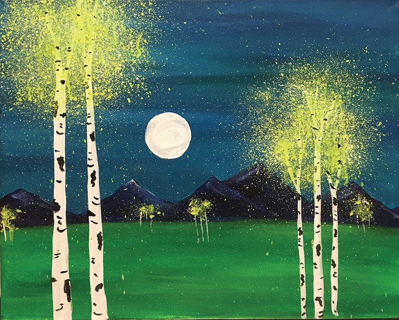 Moonlit Aspen