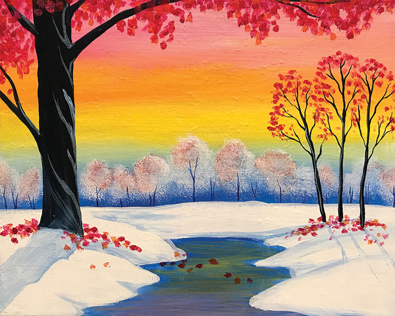 Late Fall Sunset Paint-at-Home Kit - Studio Vino Paint & Sip